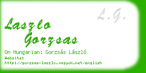 laszlo gorzsas business card