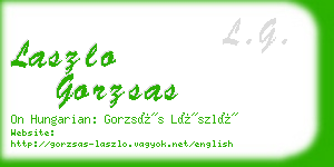 laszlo gorzsas business card